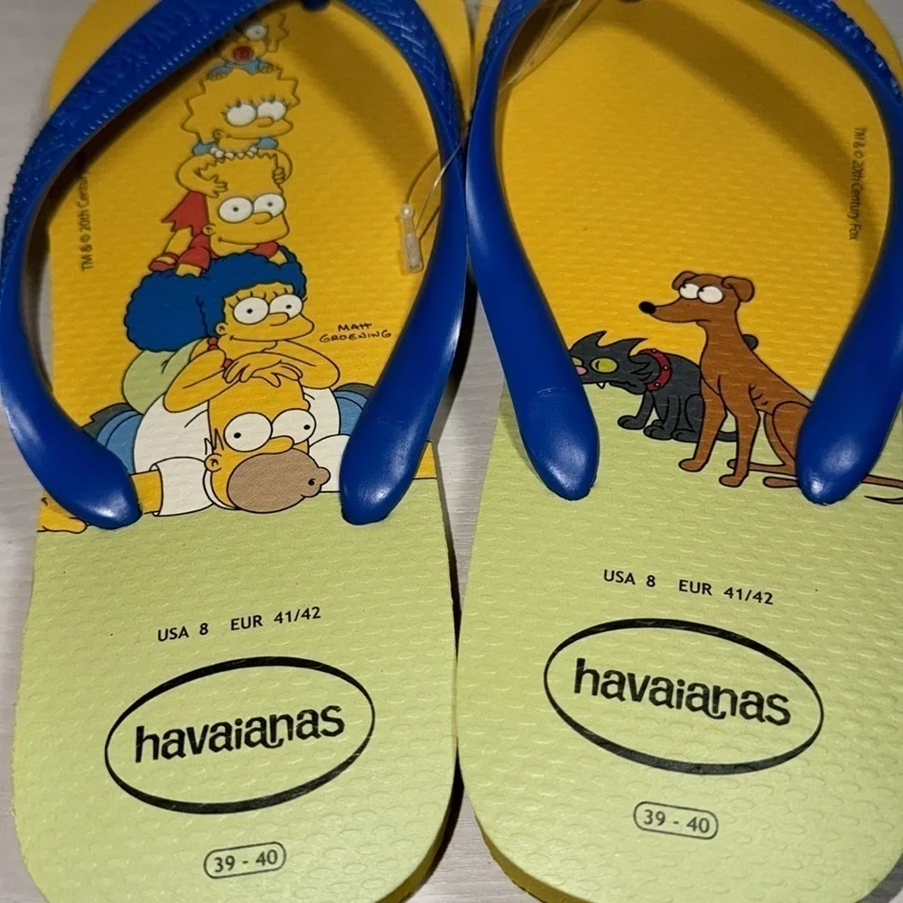 Havaianas Simpsons TV Family Pop Art Abstract Cartoon Beach Flip Flop Sandals
